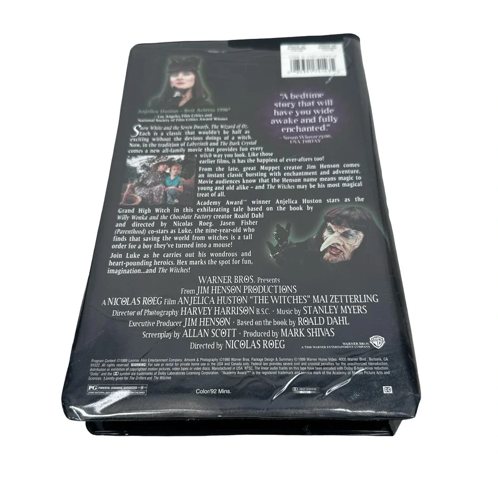 The Witches VHS 1990 Jim Henson Roald Dahl Anjelica Huston Warner Bros 17414 PG - Picture 2 of 10